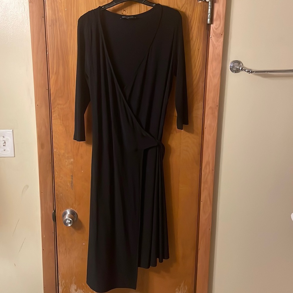Black wrap around dress